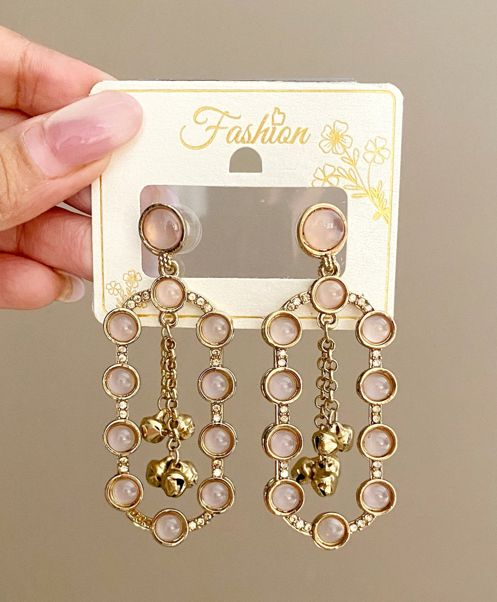 Jhia pink dangler earrings