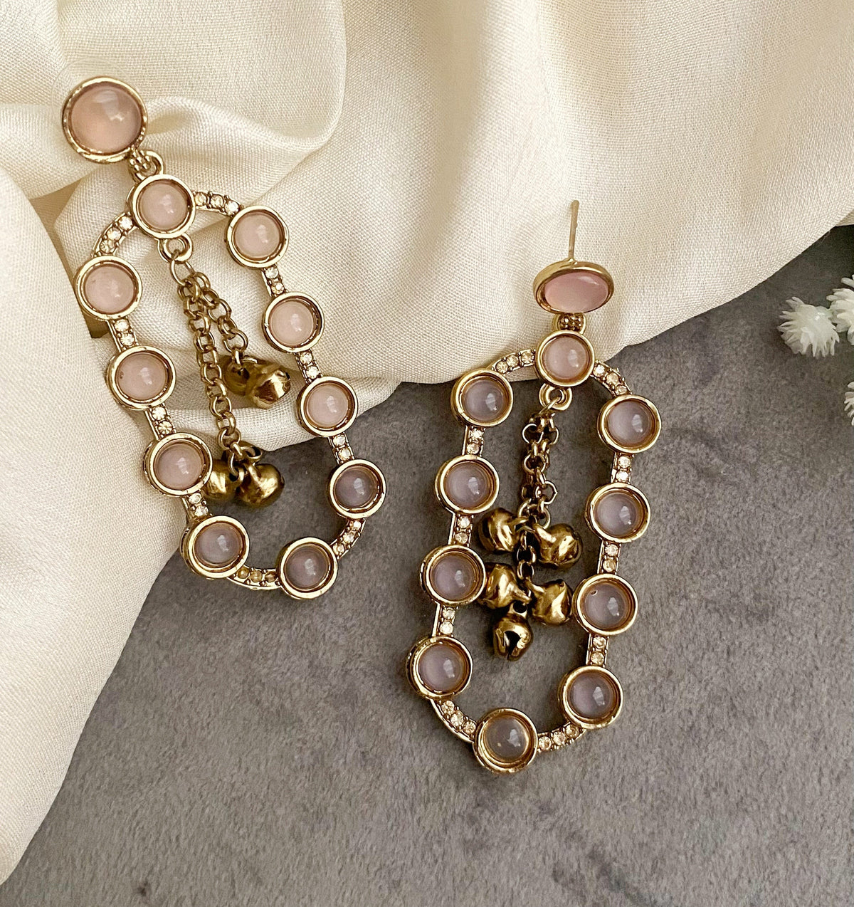 Jhia pink dangler earrings