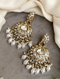 Garima ivory chandbali earrings