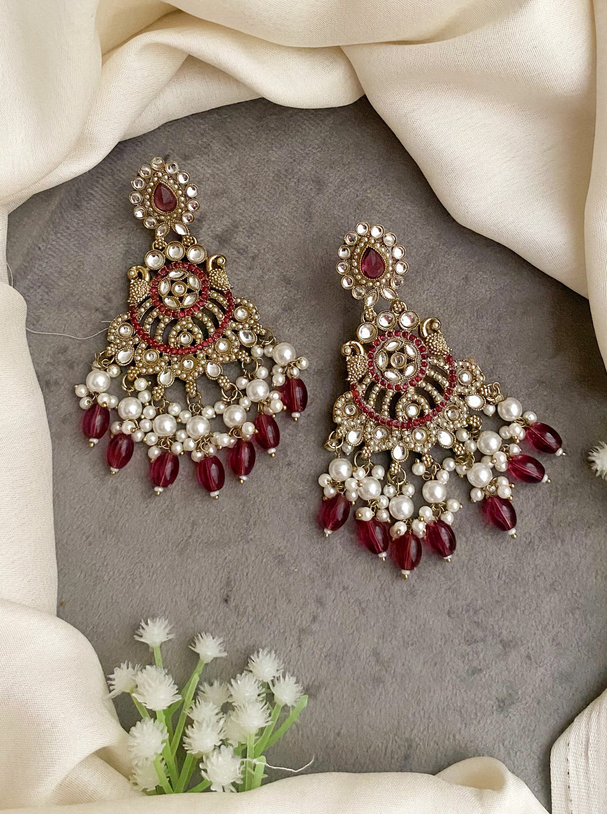Mrinali Rani chandbali earrings
