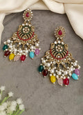 Mrinali multiolor chandbali earrings