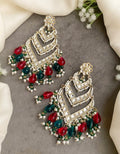 Janaki multicolor chandbali earrings