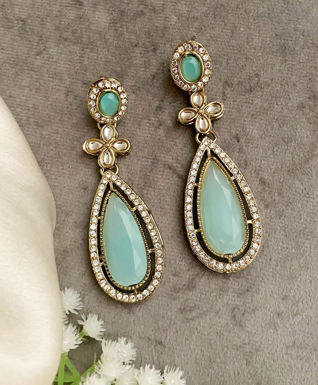 Jade Mint dangler earrings