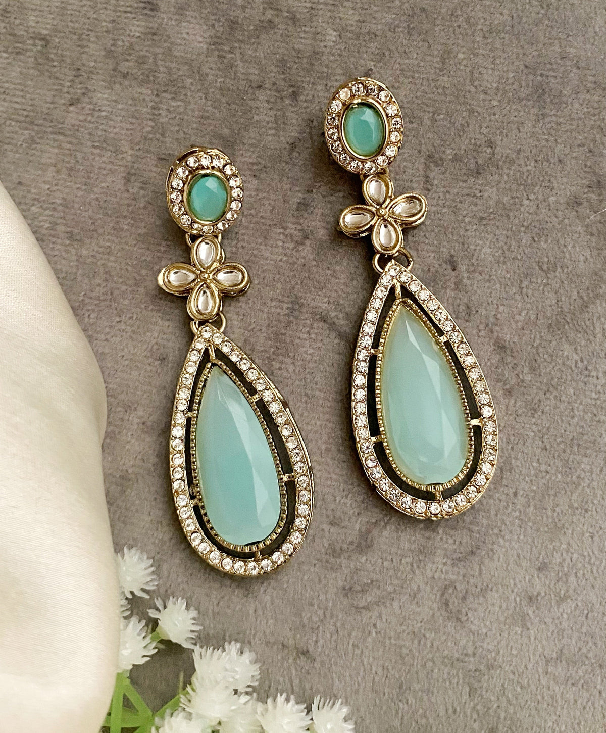Jade Mint dangler earrings
