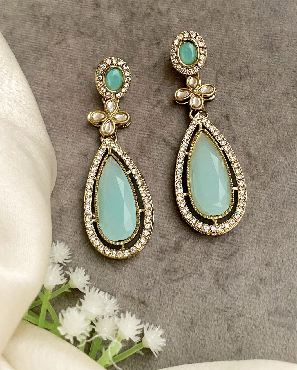 Jade Mint dangler earrings