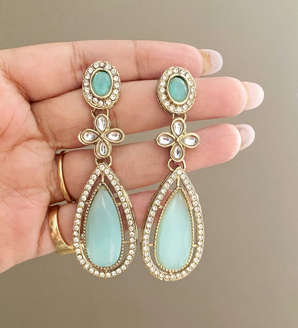 Jade Mint dangler earrings