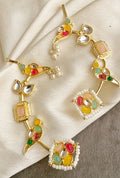 Jhanvi multicolor Kundan  earcuff