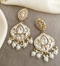 Liya Ivory kundan earrings