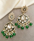 Liya Green kundan earrings