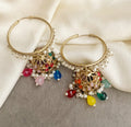 Neeta multicolor bali jhumka earrings