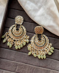 Mehndi Green Anamika Kundan Chandbali
