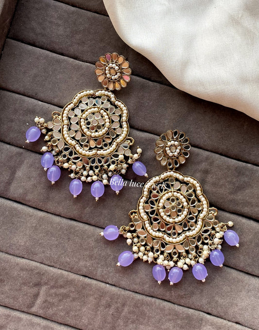 Lilac Zoya Mirror Earrings