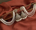 Ivory juhi pearl sahara jhumka
