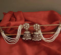Bidisha red sahara jhumka earrings