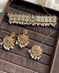 White Noor kundan Choker Necklace Set