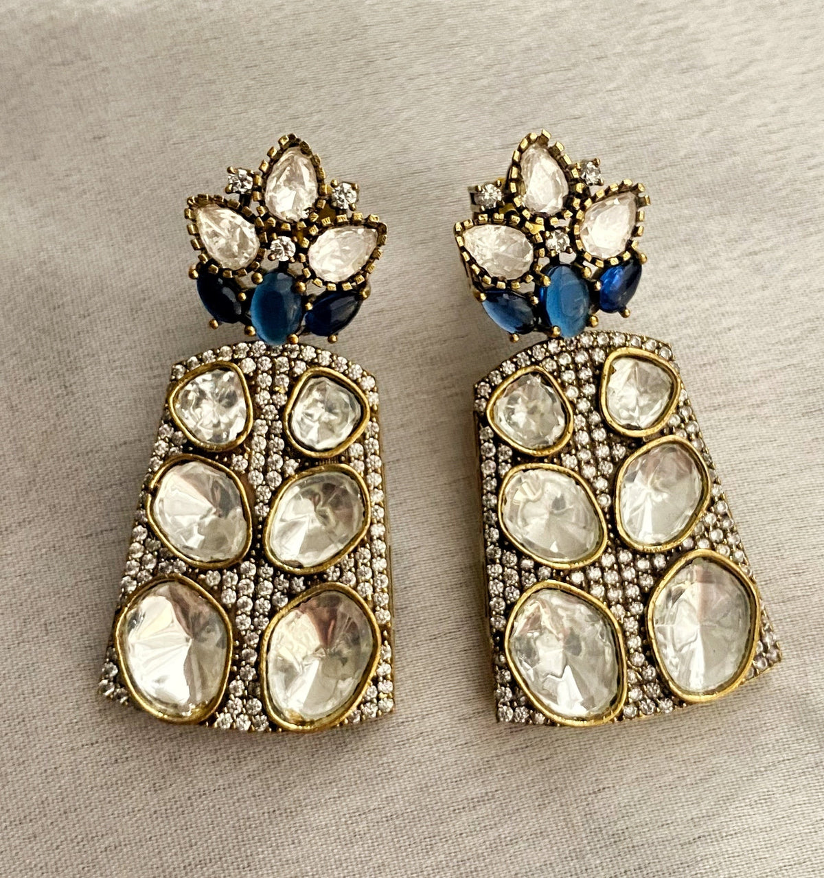Blue Hina Kundan choker set