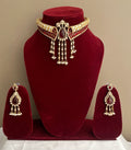 Dia red kundan necklace set
