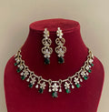 Emerald dipa american diamond necklace sets