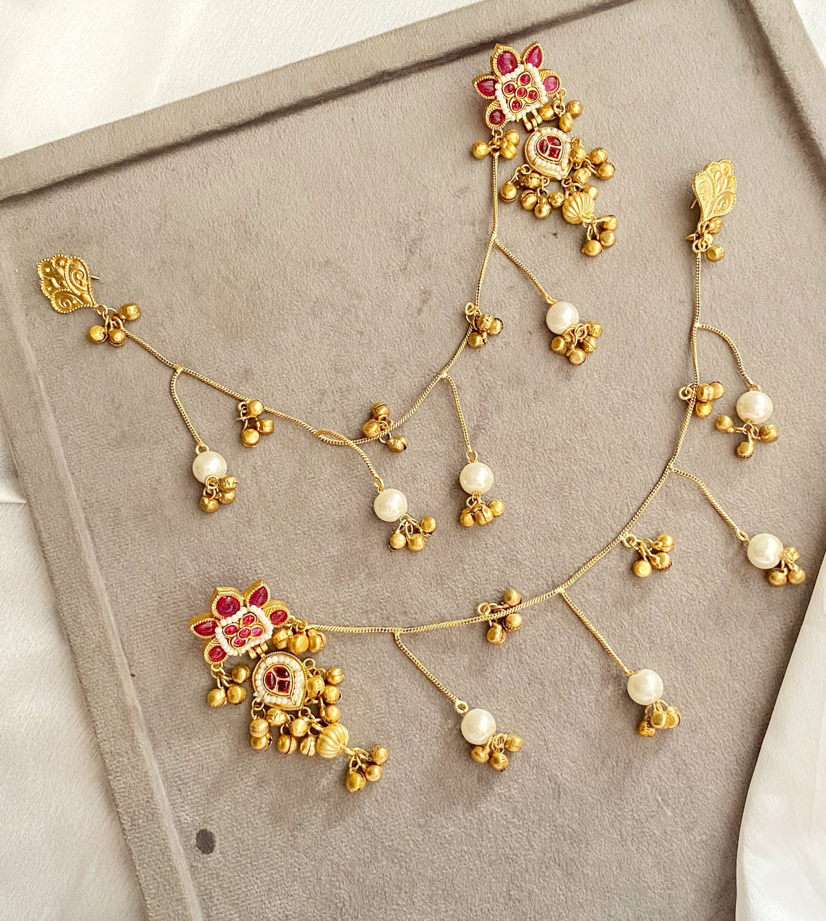 Kavya Marron Kashmiri Sahara Earrings