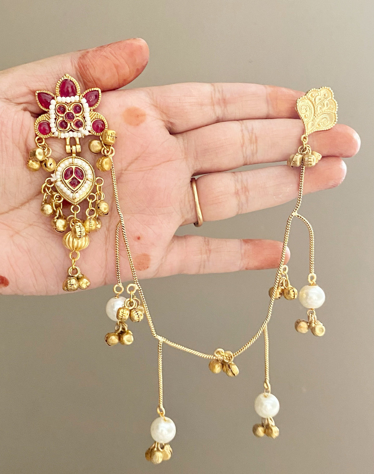 Kavya Marron Kashmiri Sahara Earrings
