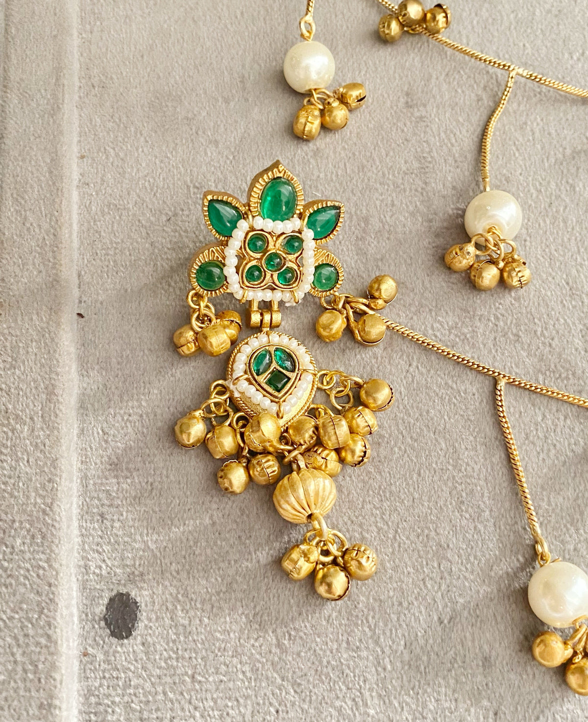 Kavya Green Kashmiri Sahara Earrings