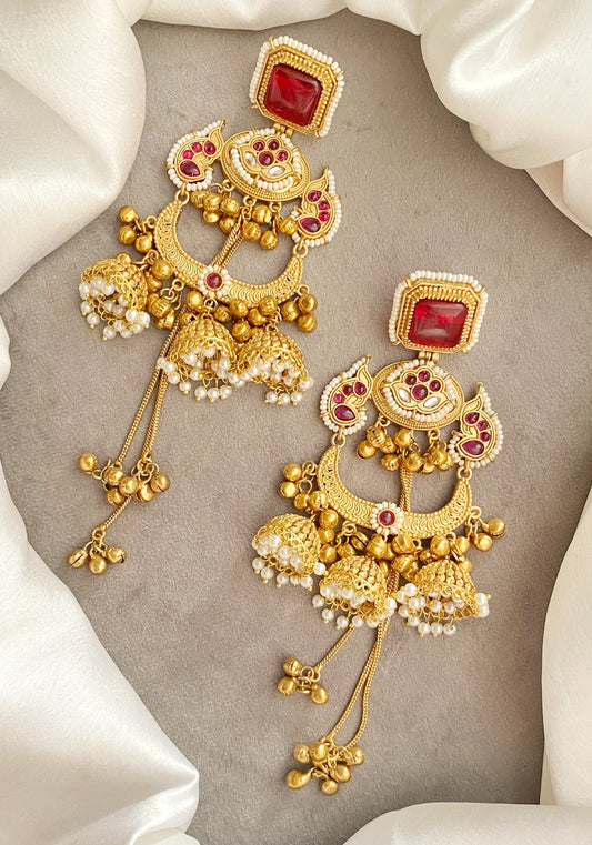 Priyasi ruby kashmiri jhumka