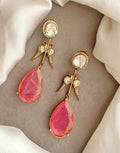 Pink Mayur mossionite earrings