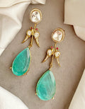 Mint Mayur mossionite earrings