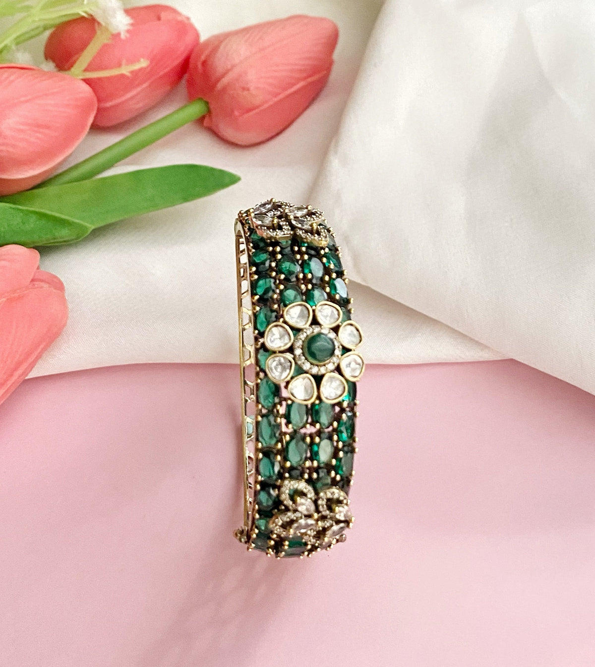 Emerald Ruby Diamond bracelet