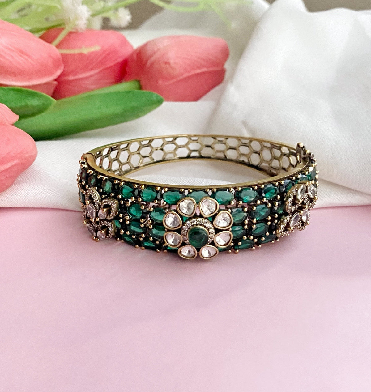 Emerald Ruby Diamond bracelet