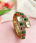 Multicolor kavita mossionite kundan bracelet