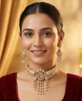 Dia Pink kundan necklace set