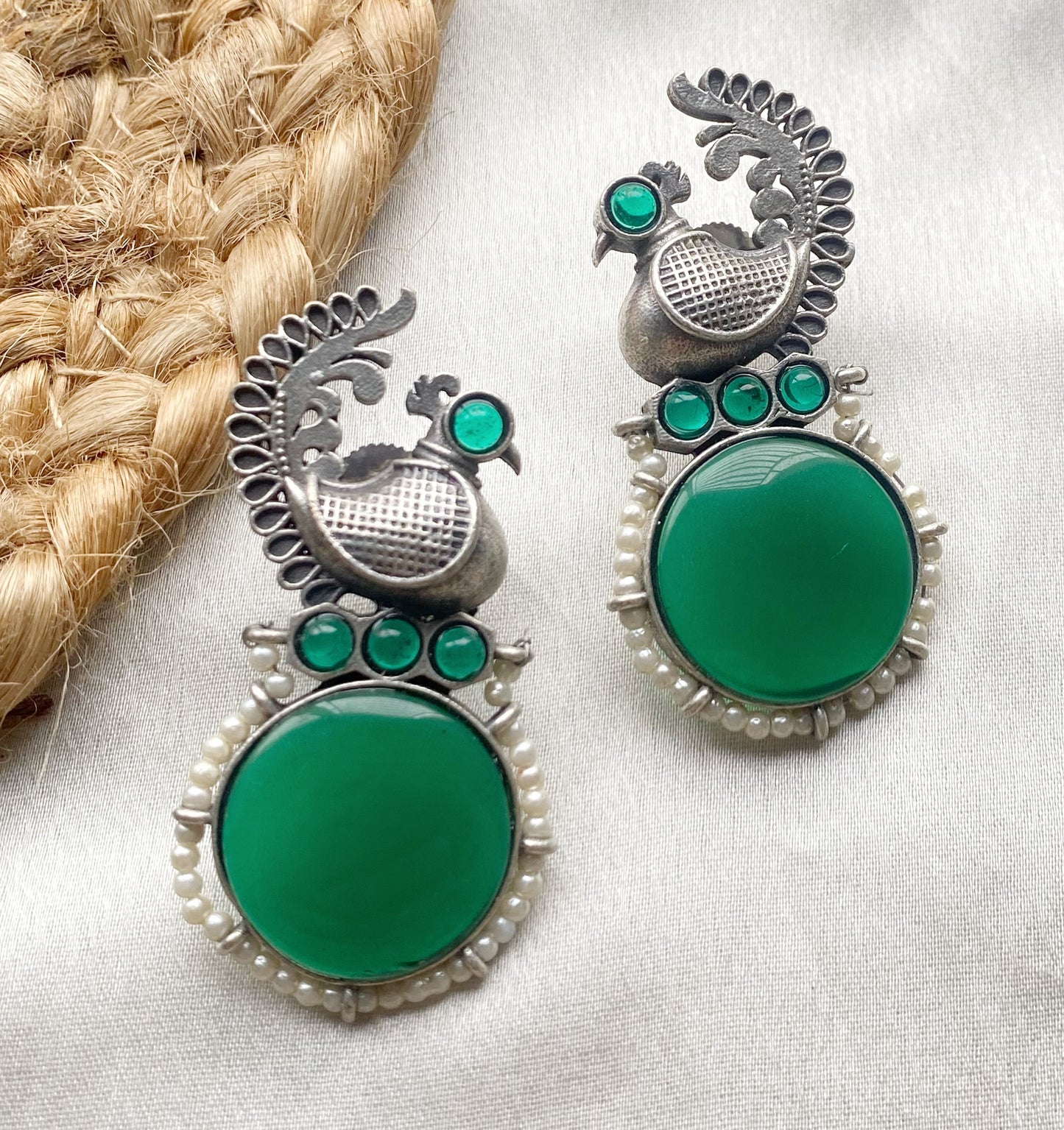 Morya oxidised stud earrings