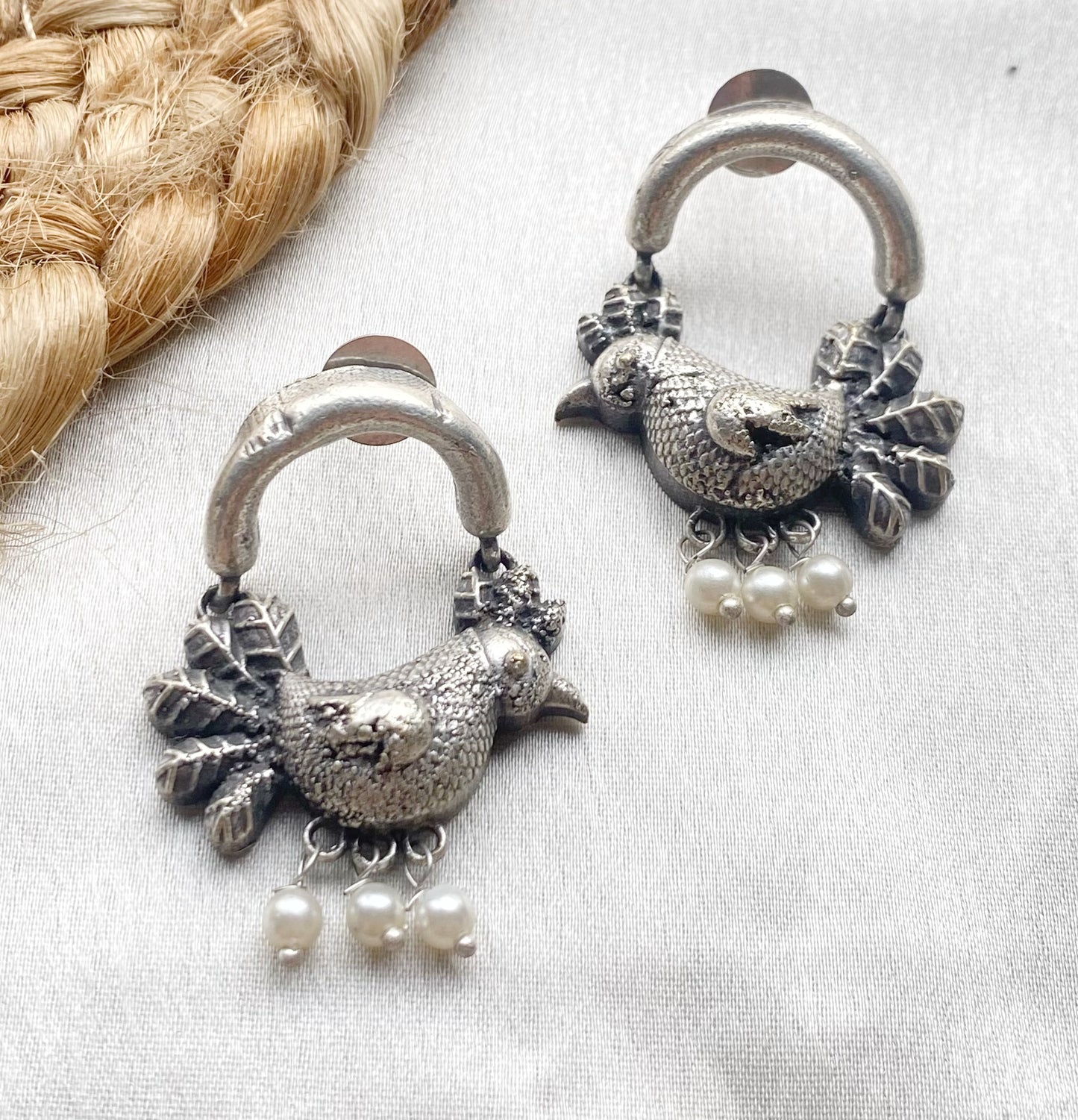 Anika bird oxidised dangler