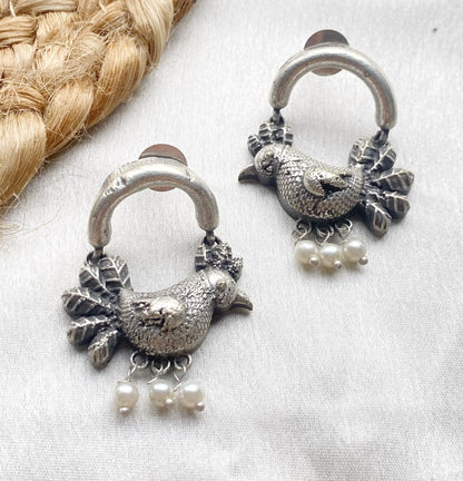 Anika bird oxidised dangler