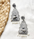 Ritu elephant oxidised earrings