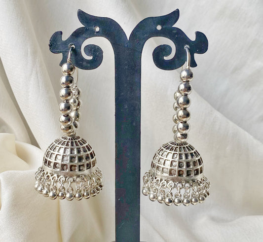 Atiya oxidised jhumka