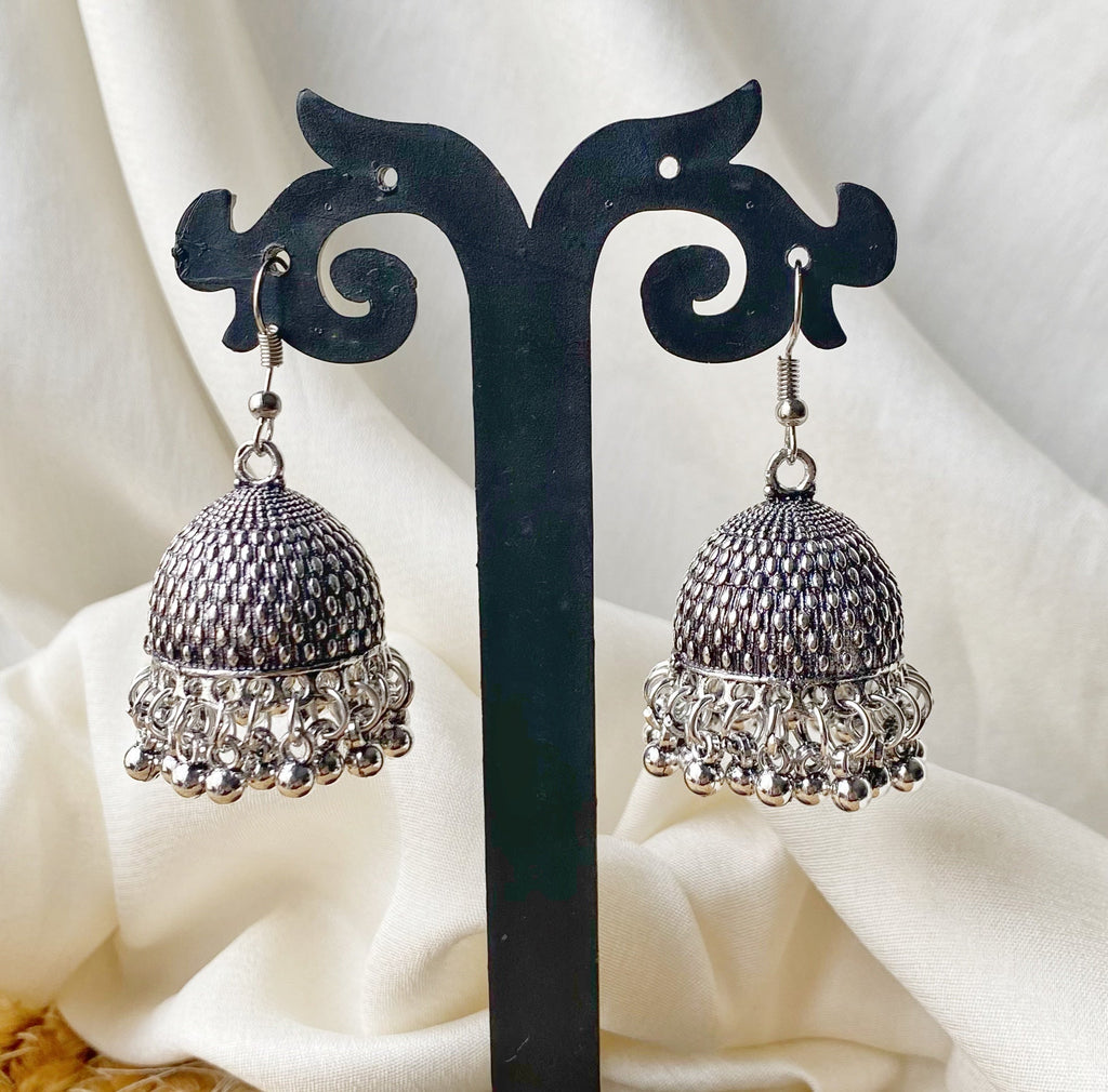 Niya oxidised jhumki