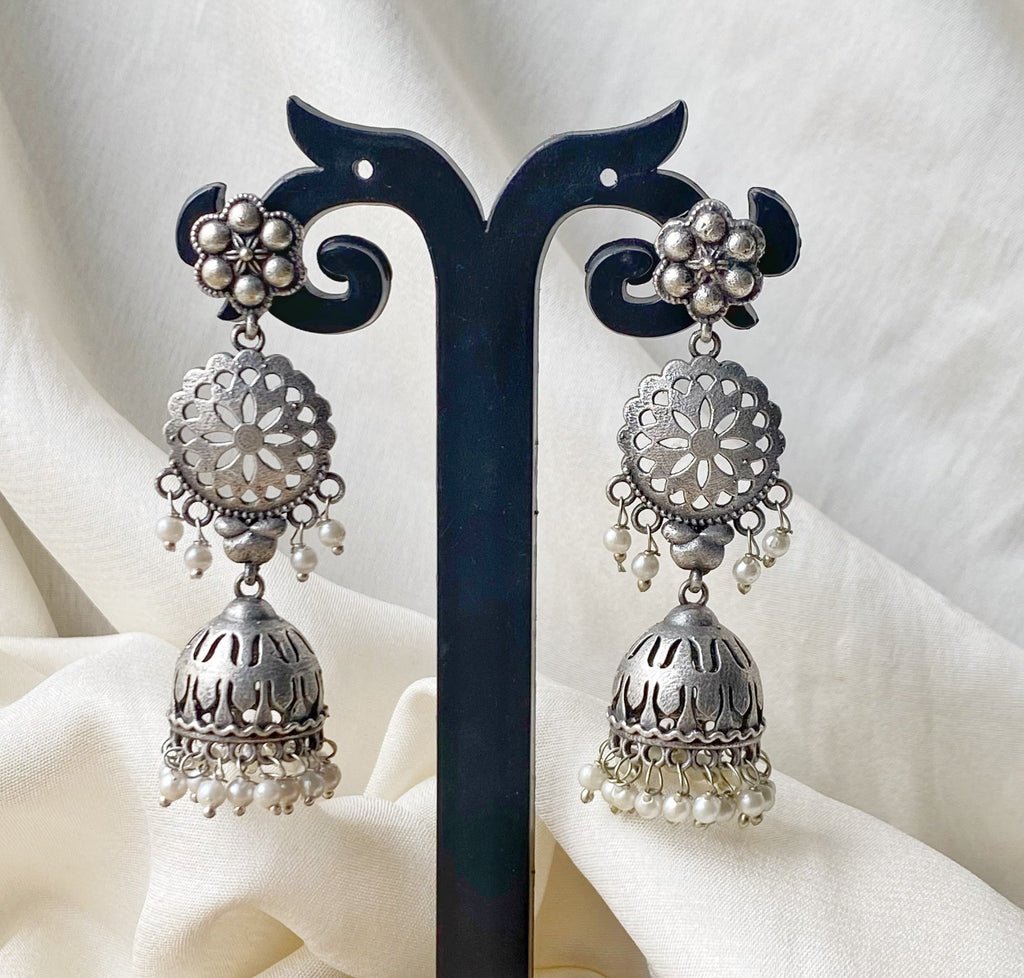 Sitara oxidised jhumki