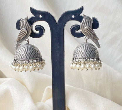 Palki silver lookalike jhumka