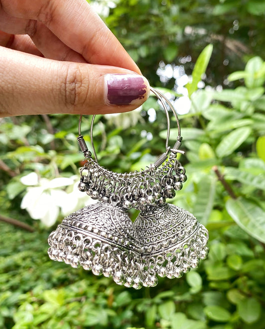 Ritika oxidised bali jhumki