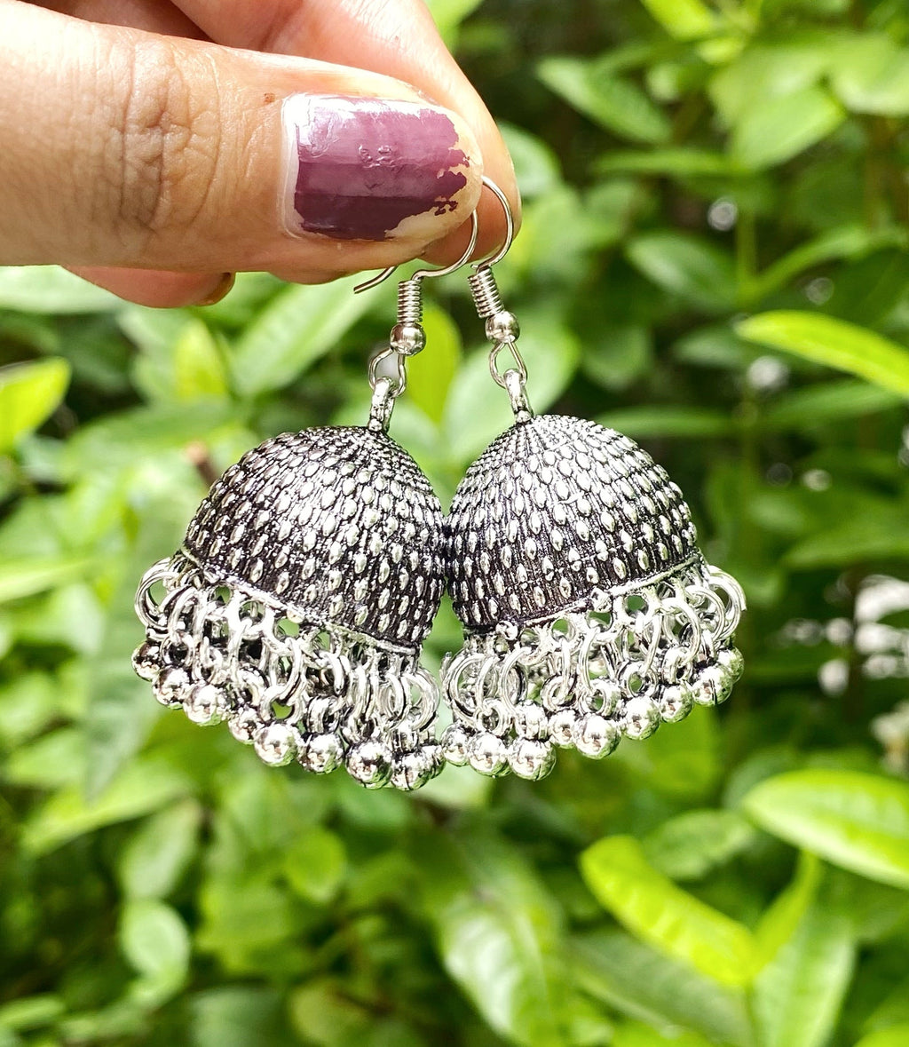 Niya oxidised jhumki