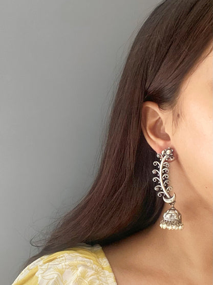 Ahilya silver jhumki