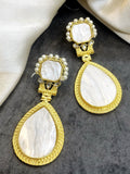 Hosana mother of pearl statement earrings