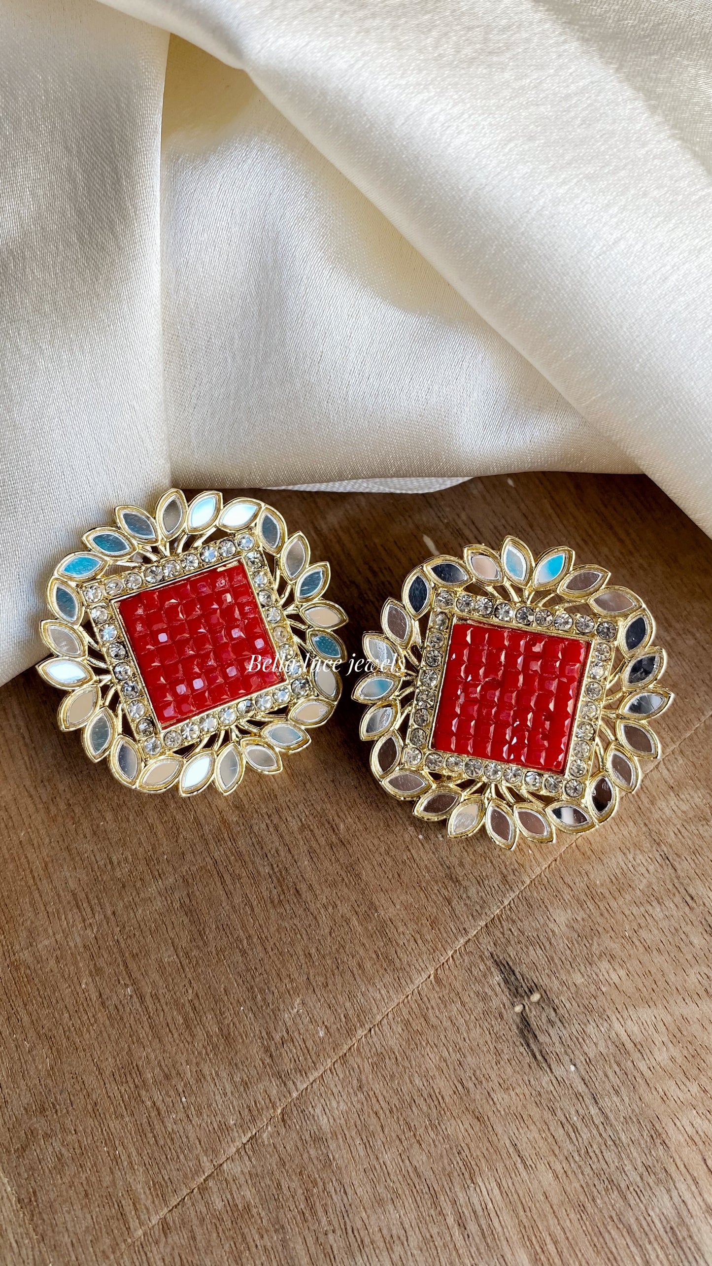 Afreen Mirror Studs