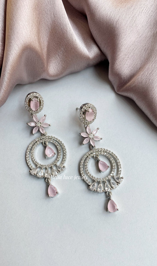 Diamond Earrings 5 (Pink)