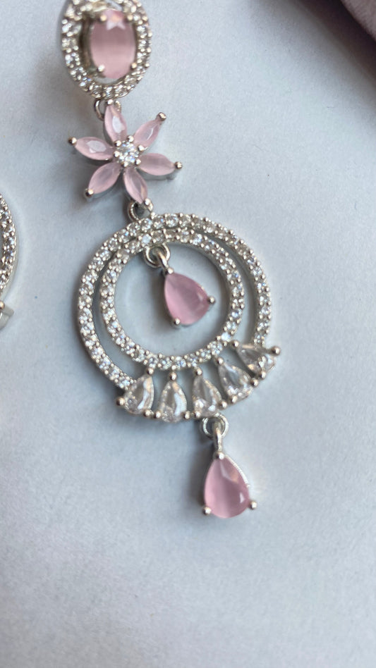 Diamond Earrings 5 (Pink)