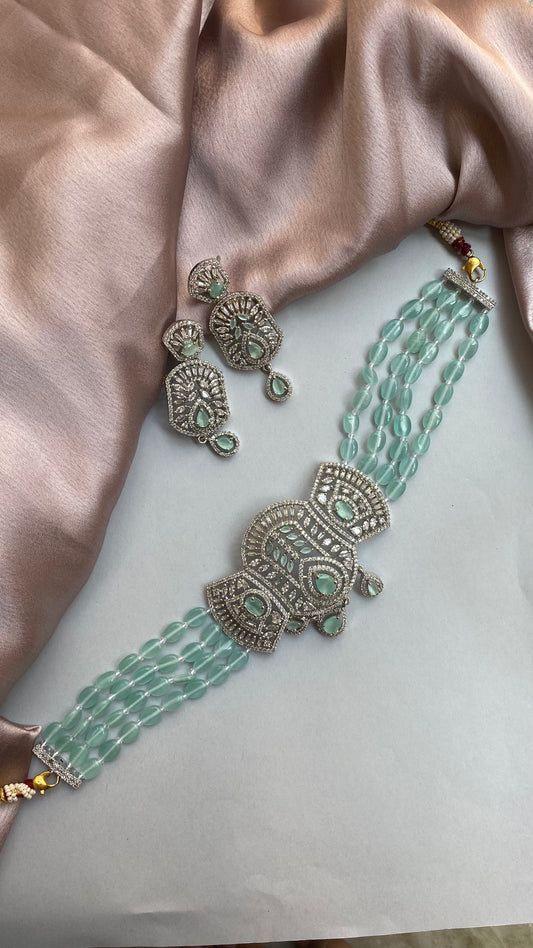 Lila Diamond Choker Set
