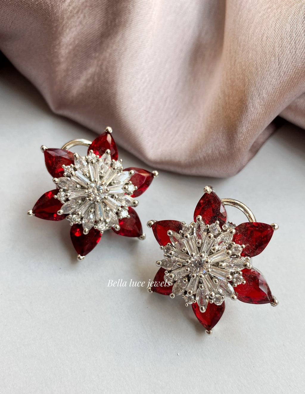 Diamond Earrings 13 (Ruby)