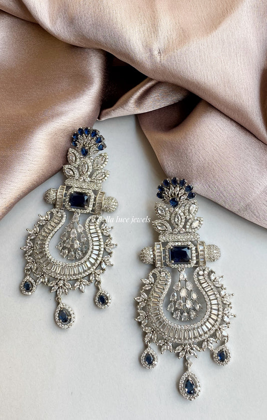 Diamond Earrings 8 (Blue)